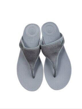 Fitflop Women's Gray Mesh Thong Sandals